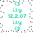 A static digital image displays repeating teal text and symbols on a white background with scattered black dots.