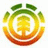 Circular icon with gradient rings from green to orange, central Chinese character, and green leaf-like shapes at top; red text "Skate 4 Life" appears on right side.