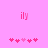 Pink background with two identical sets of pixelated text and heart symbols, each set showing a subtle animation change in the hearts' arrangement.
