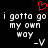 Red pixelated heart symbol above repeated white pixelated text on black background.