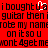 Red background with black pixelated text reading "i bought u a guitar then i wrote my name on it so u wont 4get me" and a white pixelated heart symbol.