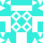 A static pixel art icon with a cyan and white color scheme featuring four circular patterns arranged in a 2x2 grid on a cyan background with white borders.