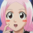 Pixelated anime-style character face with pink hair, large eyes, and rosy cheeks in a static 48x48 buddy icon format.