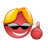 A 48x48 pixel animated buddy icon featuring a red cartoon character with blonde hair, sunglasses, and a raised thumb that changes size across three frames.