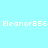 Four identical pixelated text displays of 'EleanorB56' in white on distinct solid color backgrounds arranged in a