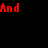 Red pixelated text scattered across a black background with no visible animation changes.