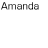 Animated sequence showing the name 'Amanda' in various fragmented and full forms with asterisks, transitioning between text states.