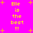 Bright pink background with yellow text reading "Elle is the best!!!" and scattered orange star shapes.