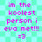 Pixelated text on a checkered background reads "im the koolest person i eva met!!! =3" in two identical vertical