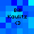 Blue pixelated with four identical text blocks reading 'Bill Kaulitz <3' in black font