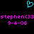 A static pixel art image with a cyan heart outline at the top and two identical lines of pink text below on a black background.