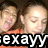 Two pixelated figures with light skin tones appear side-by-side, one wearing an orange garment and the other in a dark top, beneath bold white text on black background.