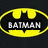 Yellow Batman logo with black bat silhouette inside oval outline, featuring text 'BATMAN' and 'NANANANA' in white pixelated font on black background.