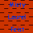 Red background with black checkered pattern and blue text reading Misty, Laurel, Feist in repeating sequence.