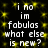 Black background with yellow pixelated dots; white text repeats 'i no im fabulas what else is new?' in two vertical
