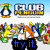 Pixelated cartoon penguin with green hat and orange scarf, next to 'FLUSH' text and a crowd of colorful characters with 'try it.' text below.