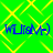 Green background with yellow diamond lattice pattern and four blue text instances reading "WUISH-" in pixelated font.