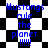 Blue text 'Mustangs rule the planet !!!!!' on a black-and-white checkered background with diamond-shaped , displayed in two side-by-side views