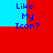 Blue pixelated text "Like My Icon?" appears on red and cyan background in four repeated