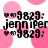 Pixelated image with pink circular background elements and repeated black text reading '9829: jennifer' with heart symbols, displayed in a