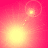 Four show a glowing yellow circle with a dotted line on a pink background, shifting position across frames