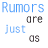 A 4x4 contact sheet of animated frames showing a text-based animation with the phrase 'Rumors are just as FAKE as the people that start them' in various colors across multiple sampled frames.