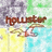 Pixelated image with colorful background and brown text on left, black moose silhouette on right.