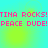 Pixelated text repeats 'TINA ROCKS!PEACE DUDE!' across a cyan and green gradient background with faint circular patterns.