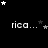 Black background with white text 'rica...' repeated four times in a , surrounded by scattered stars of varying sizes and shades