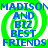 Green spiral background with blue text reading MADISON AND BIZ BEST FRIENDS repeated in a pattern