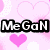Four pixelated display text over distinct backgrounds: pink hearts, purple/blue stars, green/cyan circles, and a sparkly magenta backdrop with '<3'