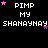 Pixelated text and stars on black background with gray rectangle in bottom-right corner.