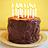 Static 48x48 pixel icon showing a dark brown cylindrical object with lighter top edge against yellow background, rendered in low-resolution pixel art style.