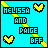Pixel art icon with cyan background, yellow diagonal line, two pixel hearts, and text reading 'MELISSA AND PAIGE BFF' in blue block letters.