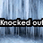 Pixelated blue-toned background with vertical lines and two black text bars displaying partial phrases.