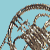 A static image of a French horn with metallic tubing and bell against light blue background, below which is black rectangle containing text.