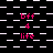 Pixelated pink text 'bff 4 life' repeated across a black and white checkered background with alternating horizontal line patterns.