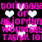 Pixelated pink text and white hearts on black background, repeating phrases with heart symbols in a pattern