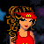 Animated contact sheet showing three frames of a pixel-art McDonald's-themed character in red uniform with yellow M logo, holding fries and displaying body parts against dark background with pink text.