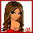 A 3x2 contact sheet of a pixel art animated icon featuring a female character in red attire with long brown hair, showing different body parts across frames and ending with text reading "Single Honey" in red script.