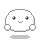 Four pixel-art frames of a white rounded character with gray outline, showing different facial expressions and poses on a gray background.