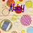 A patterned background with colorful circles and a blue 'Abby' text overlay, featuring circular icons of a book-like object.