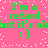 Pixelated green text on pink background with white dots, repeating 'I'm a retard but it's ok :)' in four identical sections.