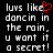 Pixelated text on black background with red heart symbol replacing 'e' in 'like', repeated twice side-by-side.