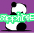 Pixelated panda icon with green text overlay on purple background, transitioning to grayscale panda with brown text on white background.
