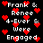 Pixelated black background with white text and red heart symbols arranged in a repeating pattern.