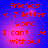 Red pixelated text on a blue-to-pink gradient background reads 'friends a 7 letter word I cant live without' in four identical