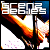 Pixelated scene icon with orange and white curved shapes, blue background, purple speckles, and partially visible text reading "SCEN" and "SPASTI".