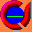 A 3-frame animated contact sheet showing a blue circular icon with red curved accents and green horizontal line, where the top-right frame adds a white chat bubble and bottom-left frame shows a simplified version of it.
