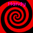 Four identical red and black spiral patterns arranged in a with pink text reading "Mandy" above each spiral